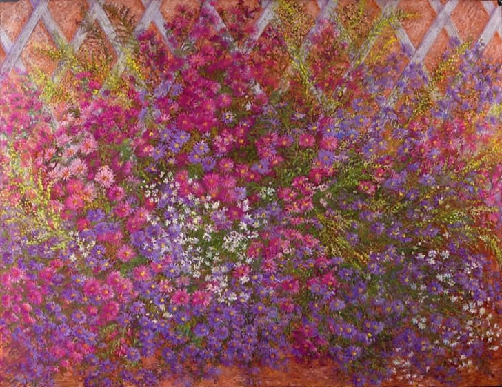 BERGERAC : BUNCH OF FLOWERS – Pastel - 2 ft 10 inches x 2 ft 4 inches
